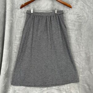 VTG Catalina Houndstooth Skirt Womens Size 8 Black White A Line Knee EUCLength